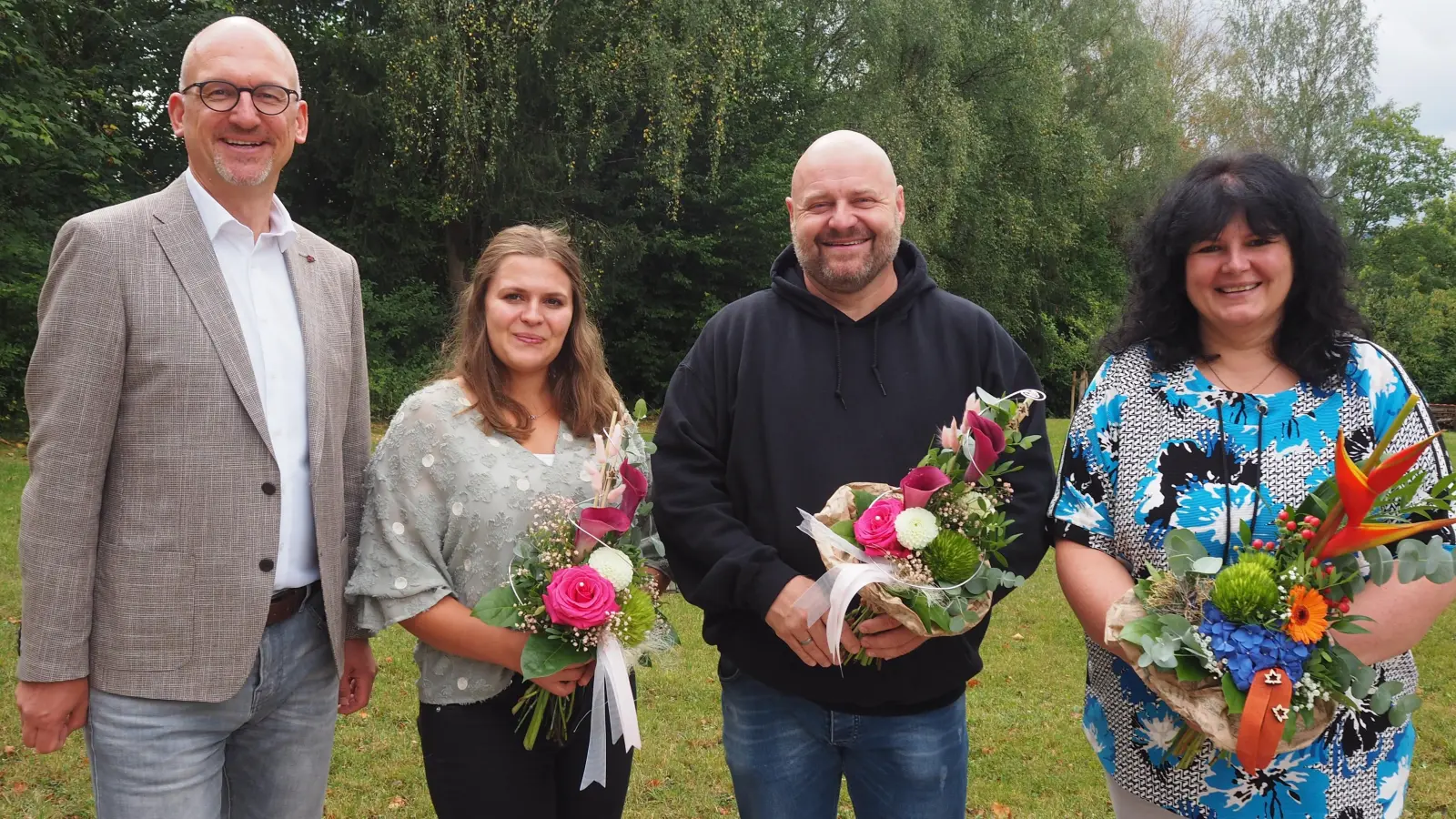 Das Bild zeigt von links: Rektor Alexander Köstler, Förderlehrerin Maya Judas, Fachoberlehrer Thomas Eber und Konrektorin Jessica Plannerer.  (Bild: Sebastian Stejskal)