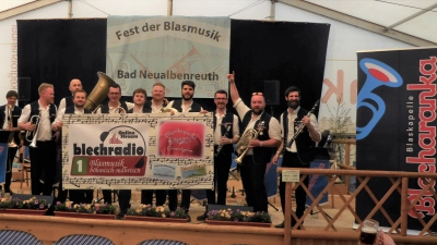 Zum Jubiläumsfest der Blaskapelle Blecharanka (Bild) macht sich der Musikverein Ernestgrün im Mai auf Reisen. (Archivbild: Musikverein Ernestgrün/exb)