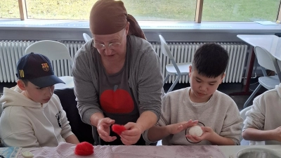 Projekt „Filzen” am Stiftland-Gymnasium. (Bild: Sabine Müller)
