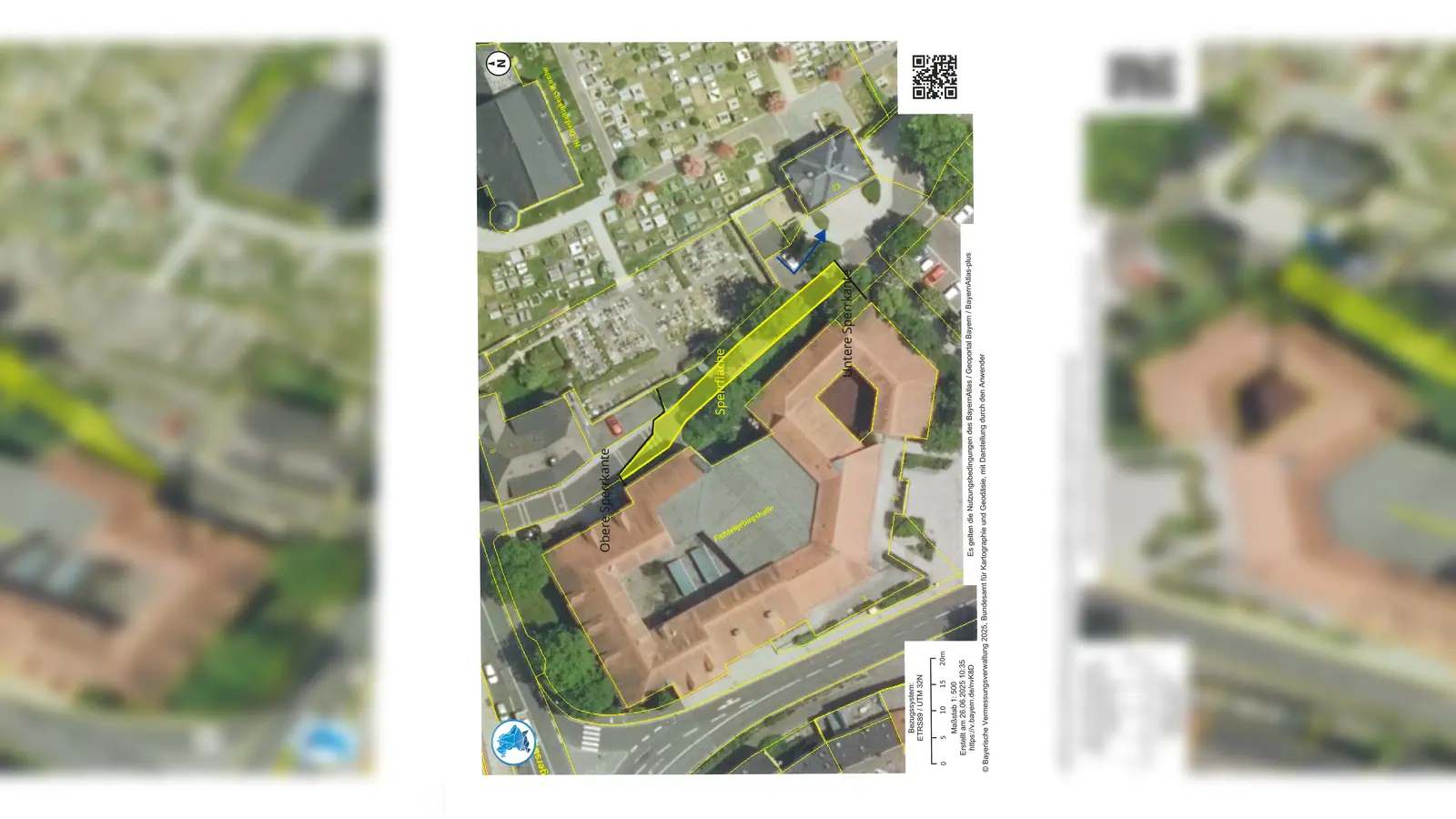 Sperrfläche Dr. Schmidt-Straße (Screenshot: Kristina Wiedel/Stadt Wunsiedel)