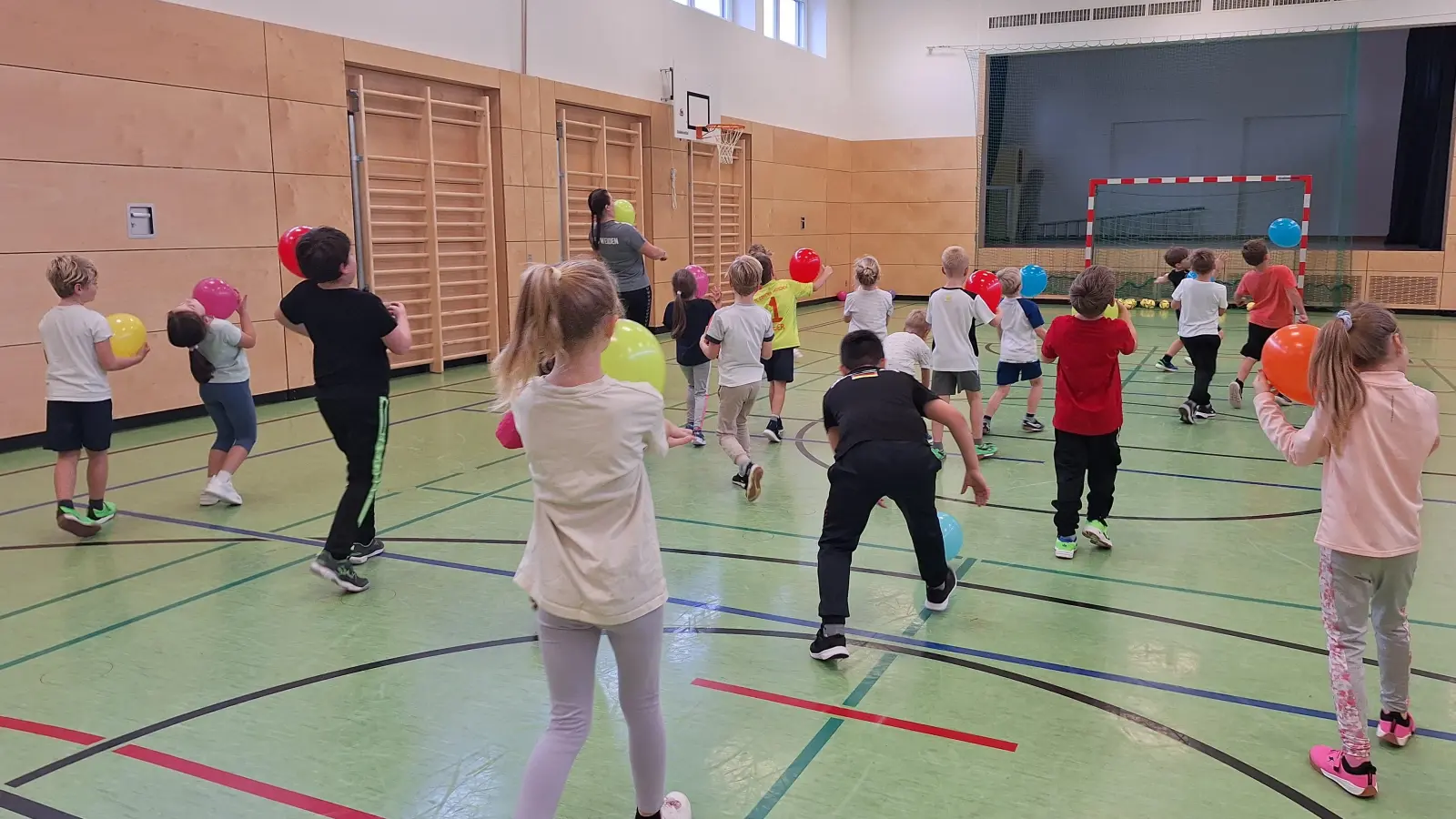 Zusammen mit dem DHB und der DJK Weiden holen wir den Handball an die Grundschule Altenstadt (Bild: Doris Bodensteiner)