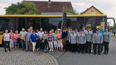 Die Wallfahrer der Soldaten- und Reservistenkameradschaft Rottendorf bei ihrer Ankunft in Ilsenbach.  (Bild: Birgit Altmann)