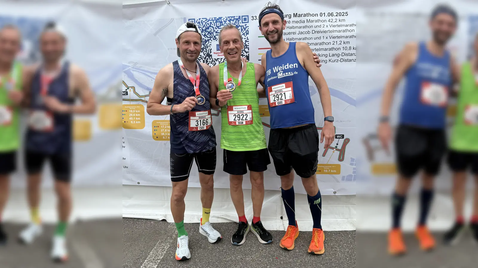 Bild 1 - Im Ziel_ Markus Schreiner, Georg Koller, Michael Eckl (v. l. n. r).jpg (Bild: Ludwig Kreutzer)