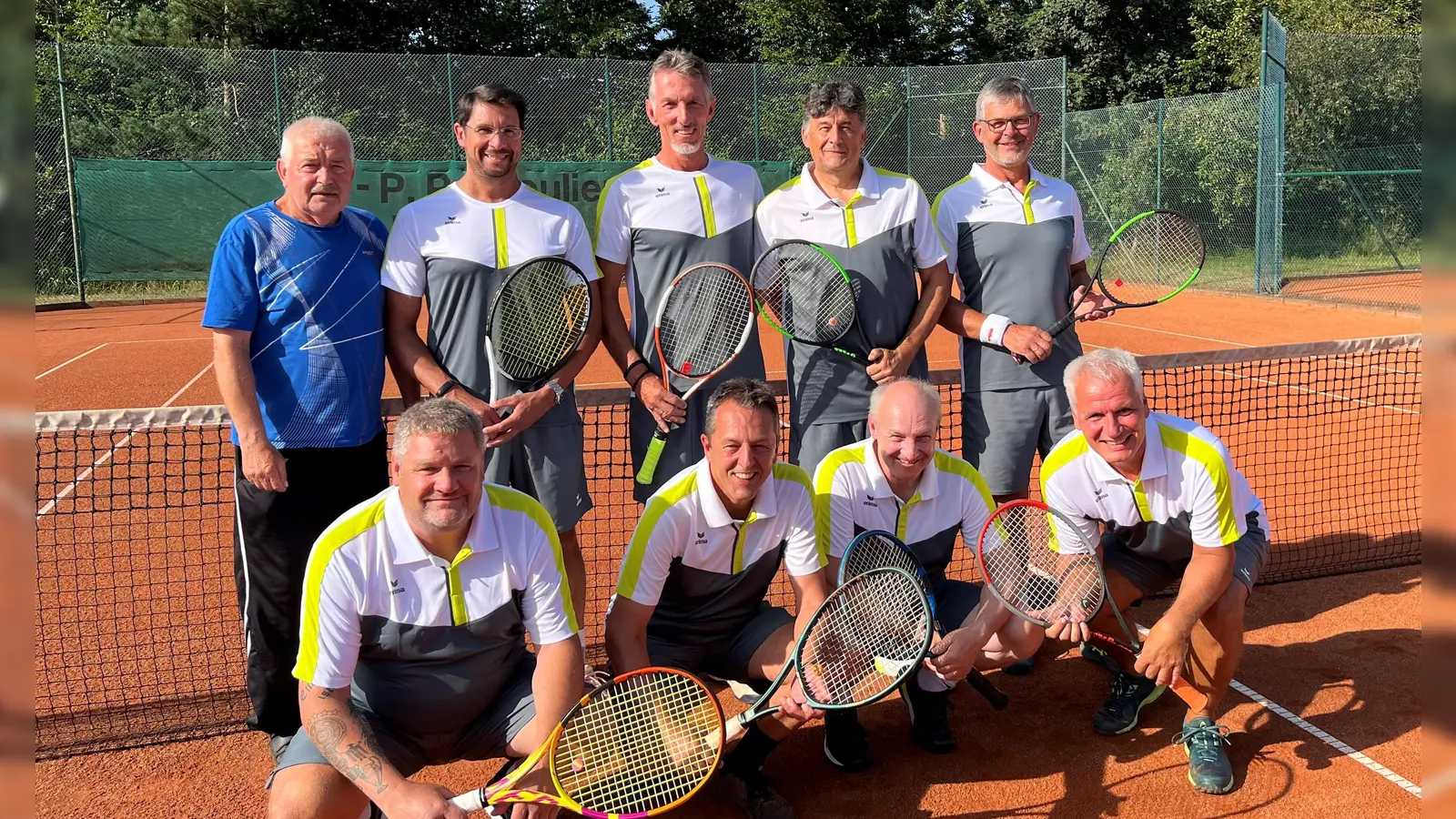 Großmann Achim, Seufert Gerhard, Hunzinger Reiner, Amode Manfred (unten, von links). Prokisch Peter, Vogel Martin, Moritz Jürgen, Brandl Stefan, Irlbacher Hans (oben von links) (Bild: Achim Großmann)