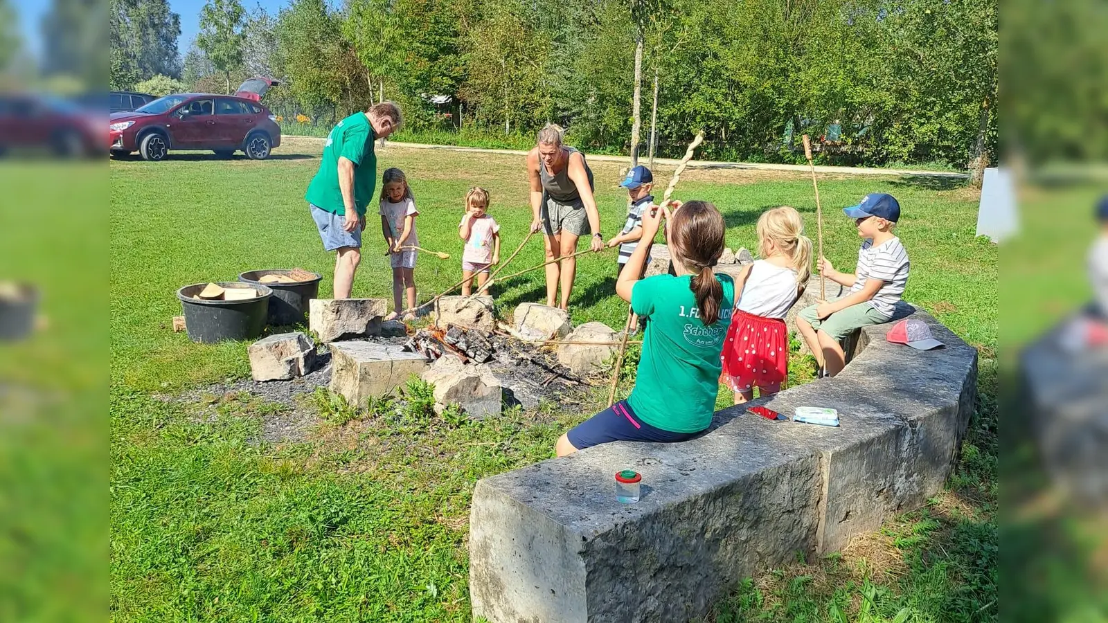 Viel Spaß hatten die Kinder in den Vilsecker Vilsauen beim Naturerlebnistag des OGV Sigl.  (Bild: Christian Trummer)