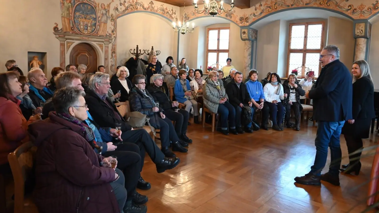 Pfarrsenioren beim Empfang im Annaberger Rathaus (Bild: Regina Frischholz)