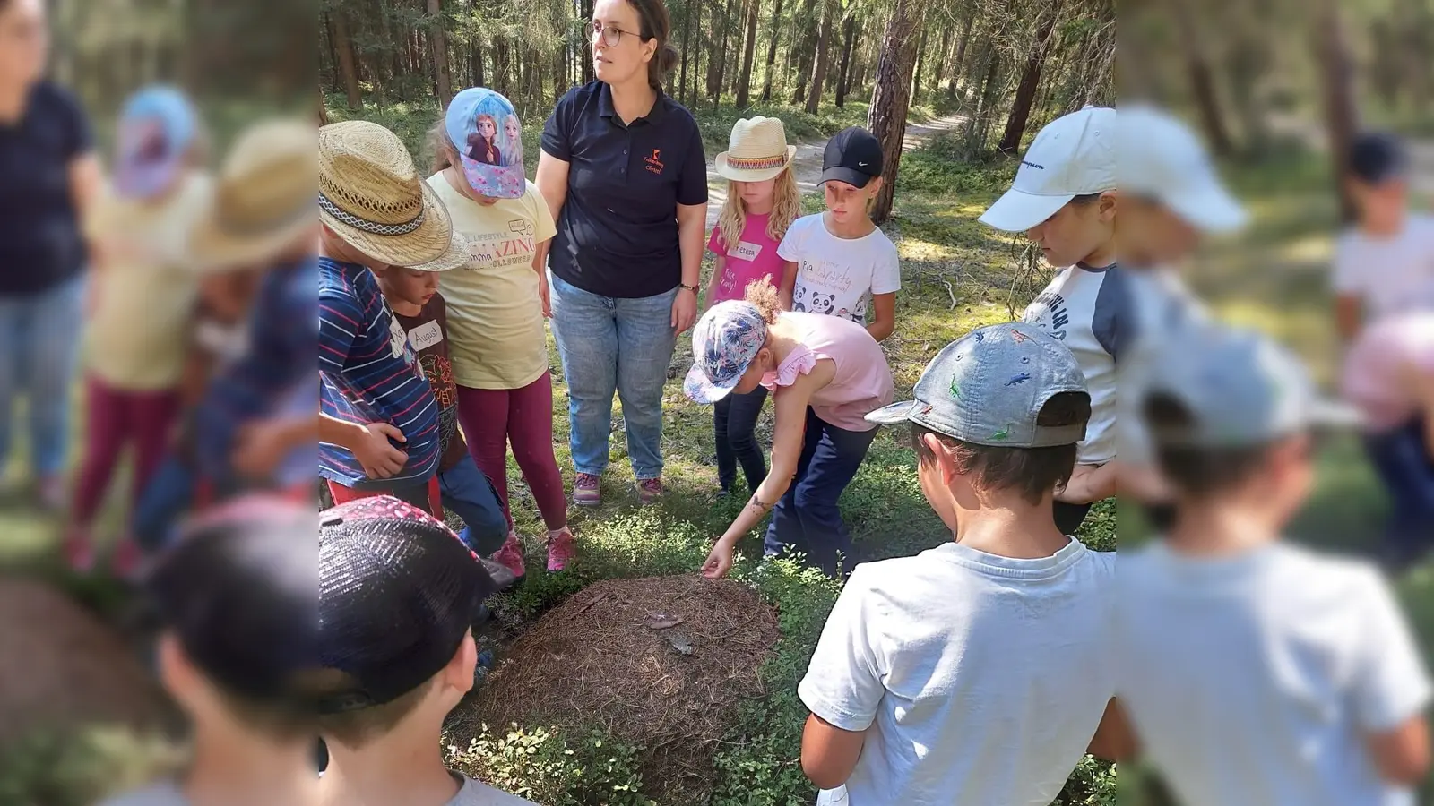 Beim Ferienprogramm der Kolpingsfamilie Falkenberg ging es mit den Kindern in den Wald. (Bild: Bianca Göhl)