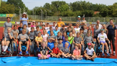 „Leichtathletik-Ferien-Olympiade 2024“ des TV 1861 Amberg mit Leichtathletik-Mehrkampf, Radfahren, Inklusionsangeboten und dem Deutschen Sportabzeichen (Bild: Karin Müller-Popp )