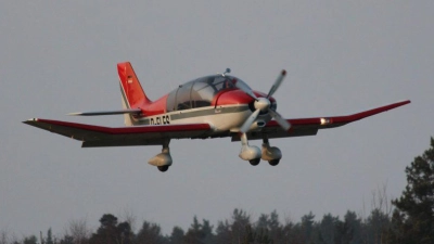 Rundflugmaschine im Landeanflug. (Bild: Hermann Mensing)