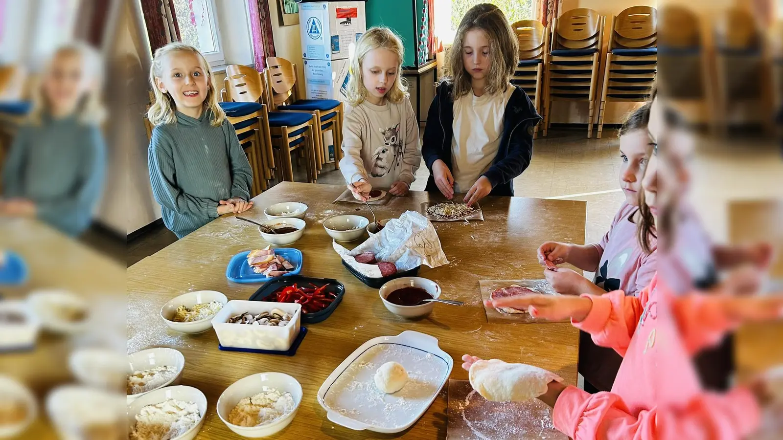 Zum Land Italien konnten die Kinder ihre eigenen Pizzen backen und sich danach schmecken lassen.  (Bild: Ann-Kathrin Förderreuther)