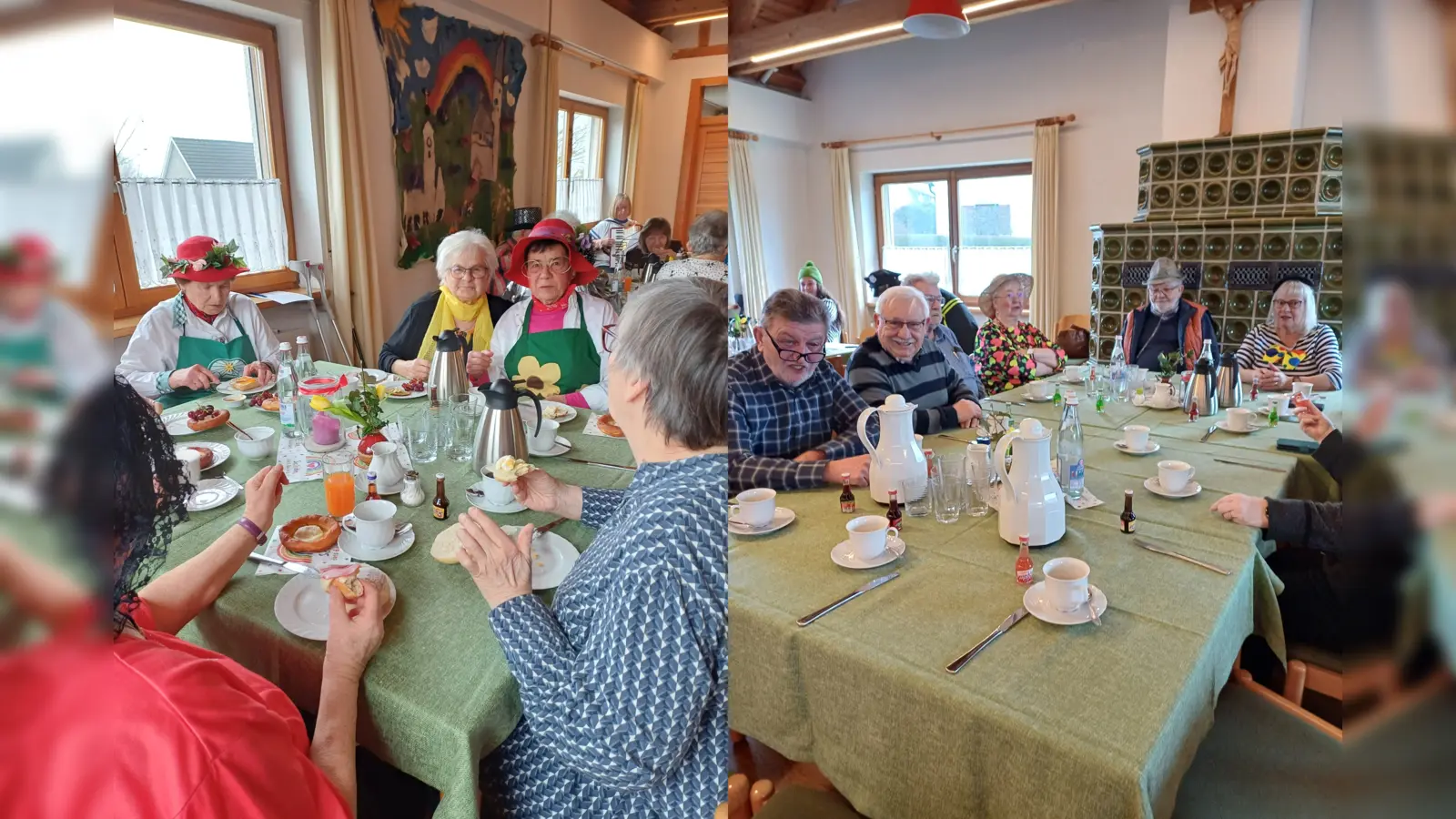 fröhliche Runde beim Faschingsfrühstück (Bild: Luzia Fromm)