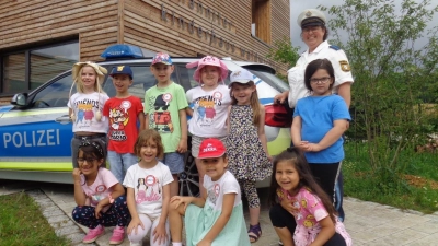 Polizeibesuch im Johanniter-Kinderhaus „Waldwichtel“  (Bild: Timm Poß)