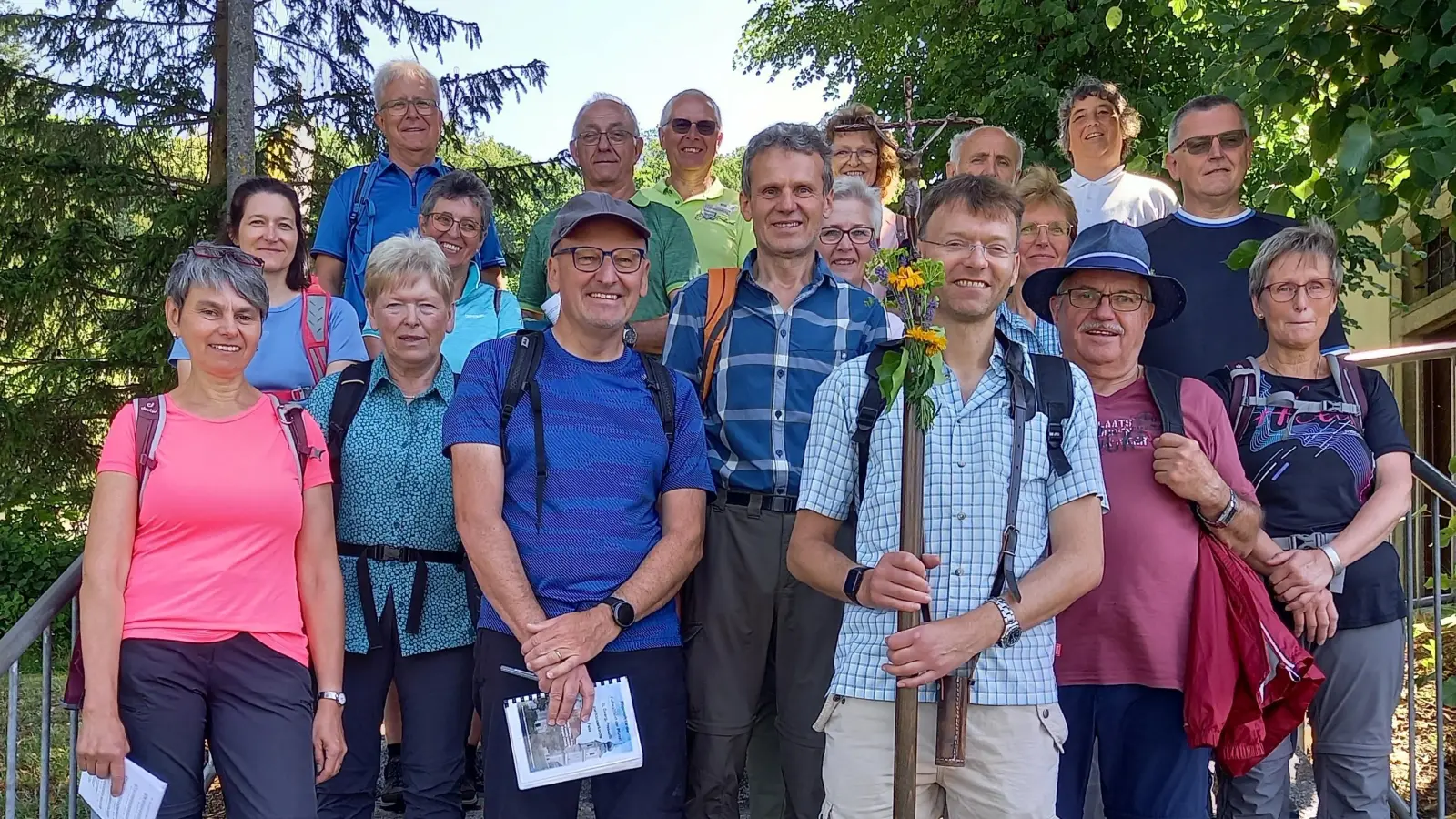 Die Wallfahrer der Pfarrei Sankt Georg hielten auch in diesem Jahr die Tradition aufrecht, zum Felixberg zu pilgern. (Bild: Martin Graser)