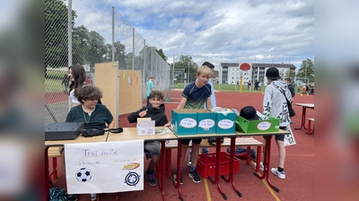 Neben zahlreichen kulinarischen Schmankerln gab es beim Sommerfest der Realschule im Stiftland auch verschiedene Mitmach-Aktionen. (Bild: Alexandra Wittke/exb)