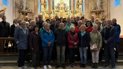 Gruppenbild in der Wallfahrtskirche Birnau. (Bild: Anita Hartmann )