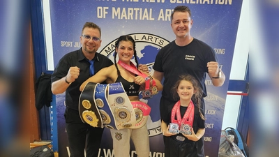 Vier Europameister-Titel und zwei Vize-Europameister-Titel im Kickboxen für den KBC – Fighting Spirit - Amberg. (Bild: Amelie Och)