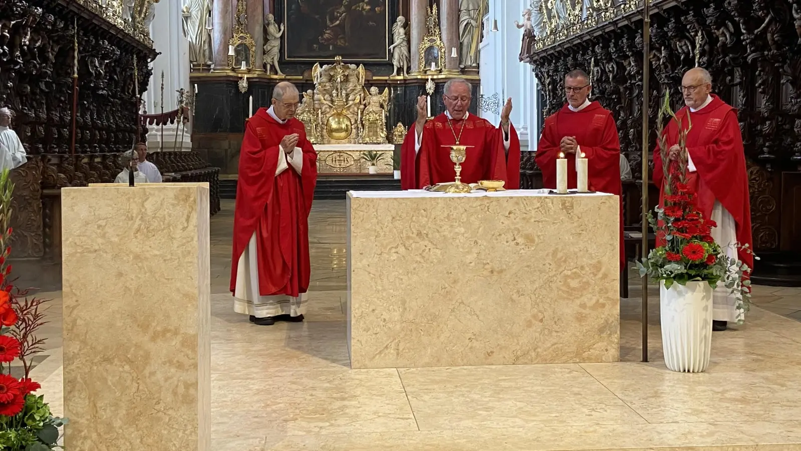 Festgottesdienst zum Hl. Leiber-Fest in der Basilika Waldsassen mit Hauptzelebrant Abt Athanasius Berggold OSB. (Bild: Markus Scharnagl )