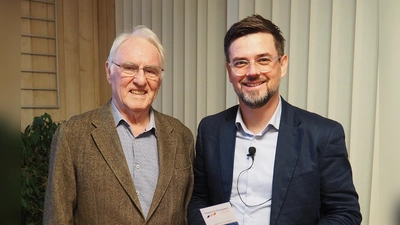 Dr. Hendrik Meyer-Magister (rechts) zusammen mit Freundeskreis-Sprecher Dr. Ehrenfried Lachmann. (Bild: Siegfried Bühner )