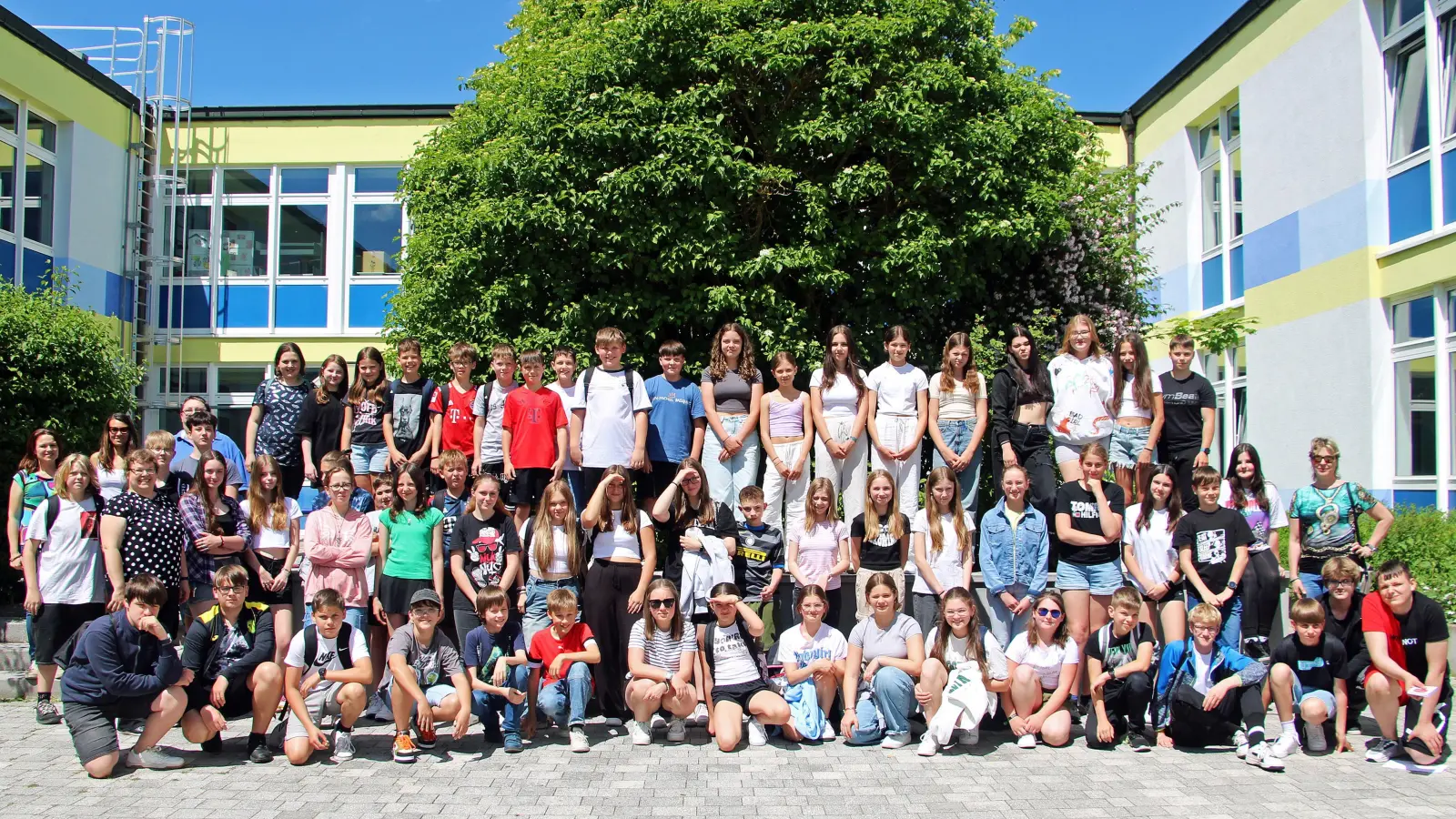 Gruppenbild-Besuch der tschechischen Partnerschule. (Bild: Elisabeth Schneider)