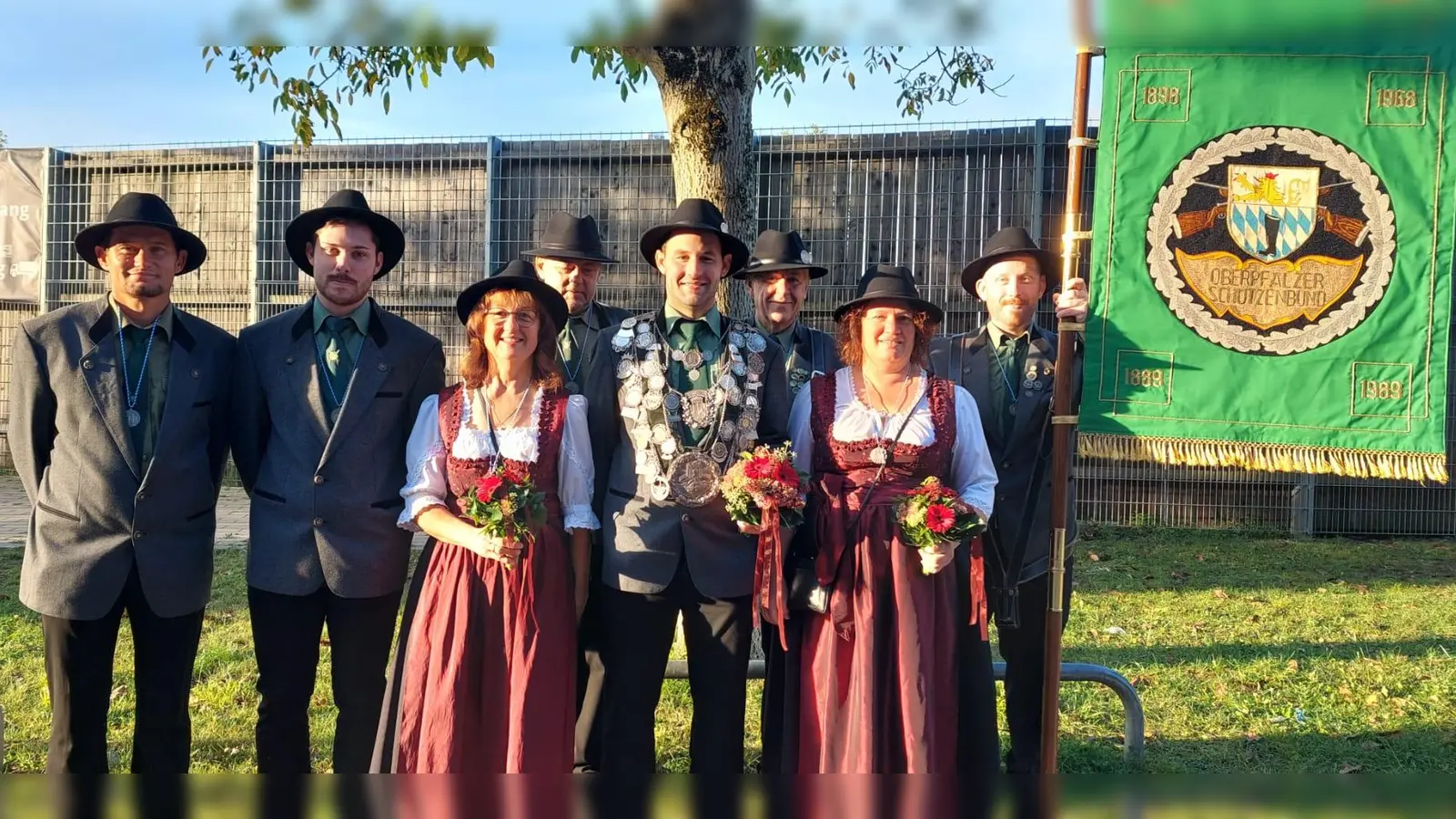 Stolz durfte eine Abordnung der Eichelbachschützen Weihern - Stein am diesjährigen Oktoberfestzug mit marschieren. (Bild: Karin Merl)