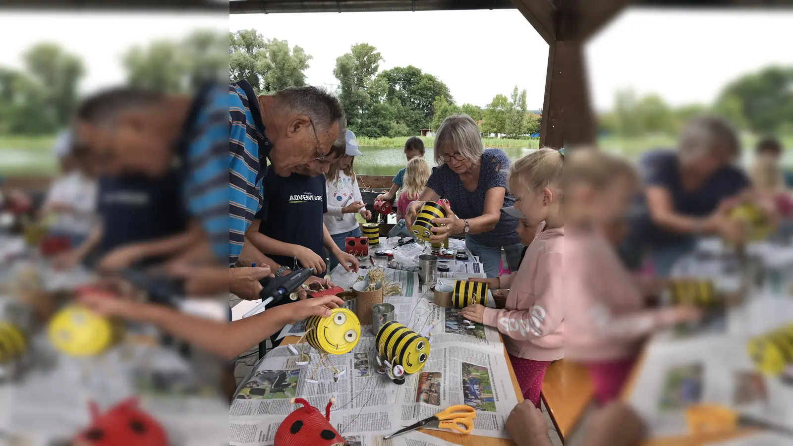 Diese tollen Dosenbienen und - marienkäfer wurden zu Insektenhotels. (Bild: Marianne Moosburger)