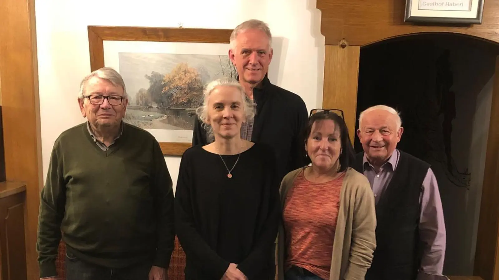 Kirchenmusiker Hubert Reimer, Kantorin Eva Hammerer, Kantorin Marianne Hanamann, Kantor Jens Gottfriedsen und Kantor Andreas Wirnshofer (von links). (Bild: Hubert Reimer)