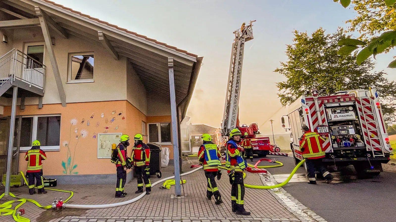 Feuerwehrübung im Kinderhaus Pusteblume (Bild: Hans Walter)