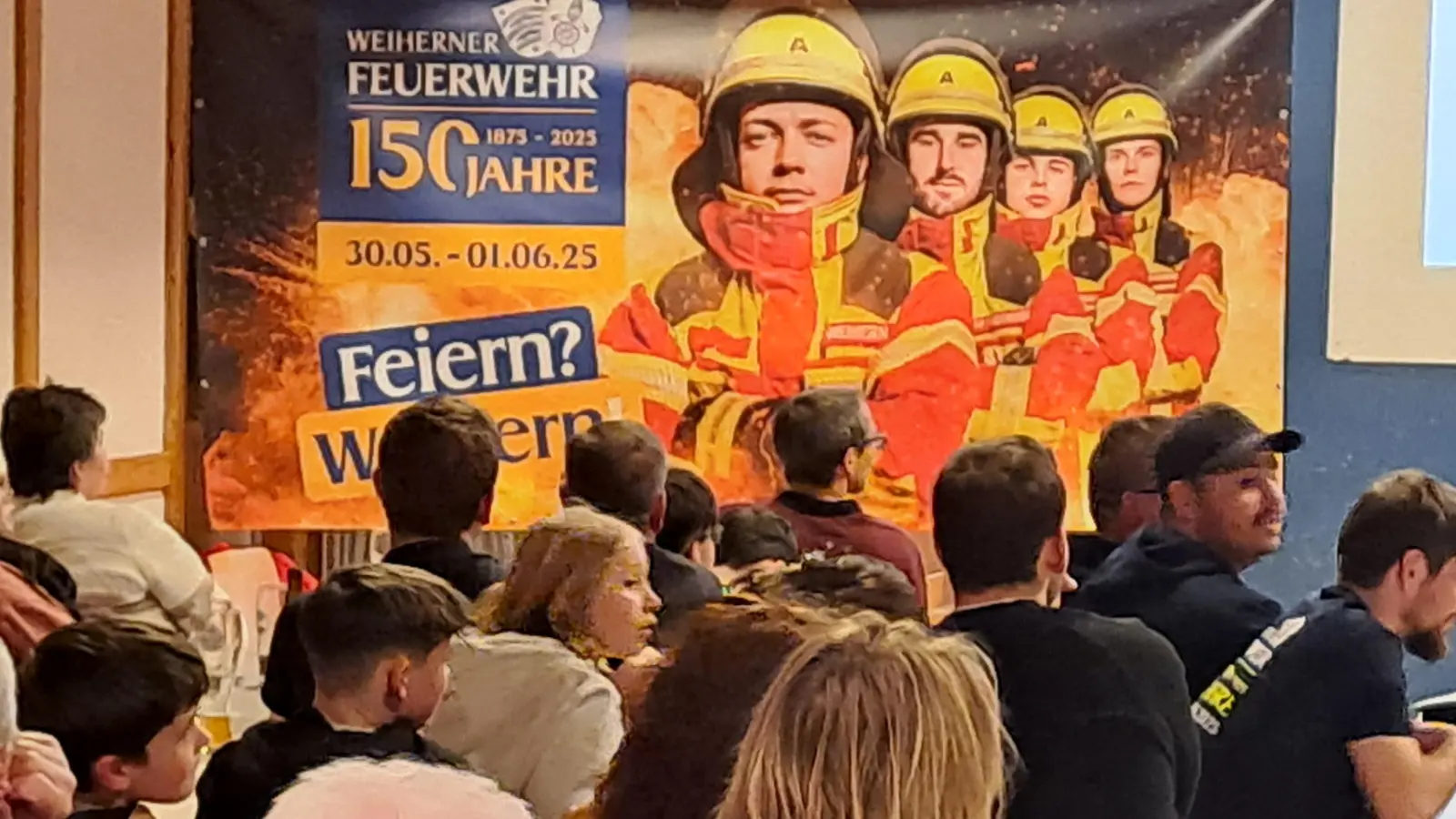 Die Feuerwehr Weihern stellt ihre Planungen für das 150-jährige Jubelfest im Jahr 2025 der Bevölkerung vor. (Bild: Schlosser/exb)