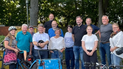 Radl Tour des CSU Ortsverbandes Rothenstadt mit Oberbürgermeister Kandidaten Dr. Benjamin Zeitler.  (Bild: Dagmar Nachtigall)