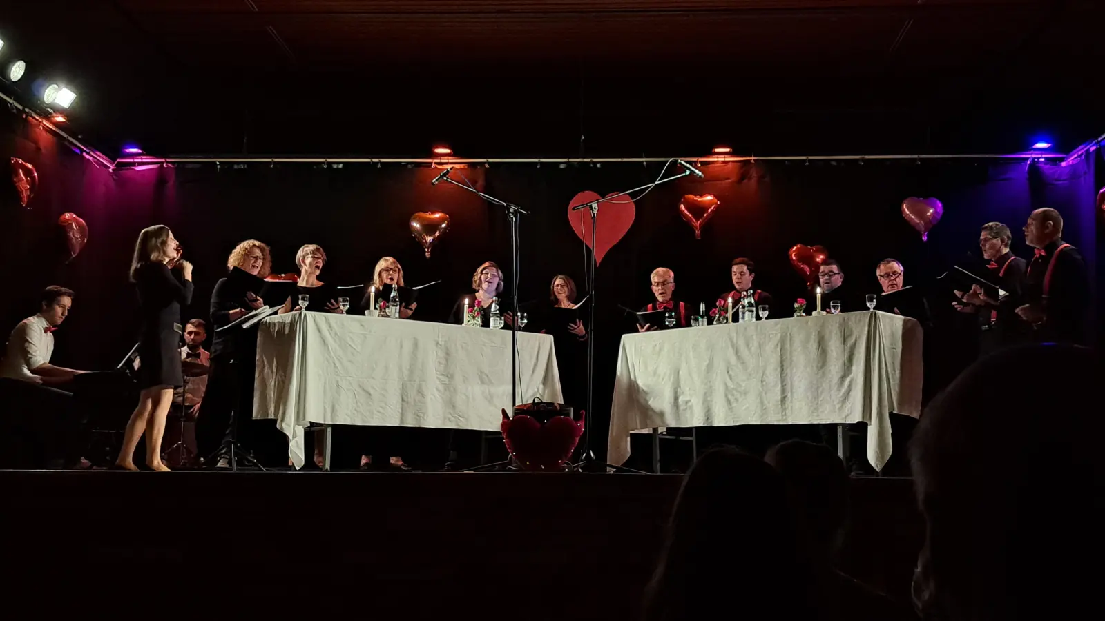 Zum Valentinstag servierte der Projektchor musikalische Köstlichkeiten.  (Bild: Julia Meisel)