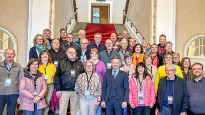 Die Besuchergruppe im Bayerischen Landtag. (Bild: Landtagsbüro/exb)