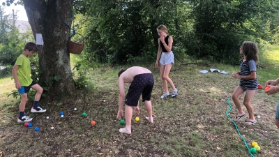 Kinderolympiade im Freibad. (Bild: Patricia Henze)