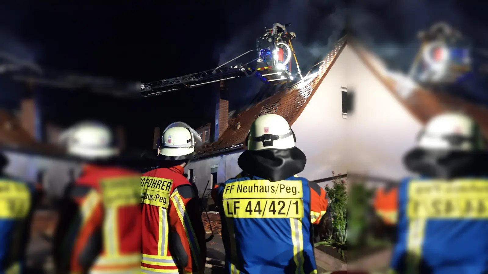 Überörtliche Löschhilfe in Velden. (Bild: Roland Löb)