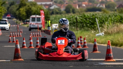 Andreas Sirt belegte letztes Wochenende beim 270 er Kartslalom des AMSC Hammelburg den 3.Platz in der hart umkämpften Altersklasse 3 (Bild: Karl-Heinz Dietrich)