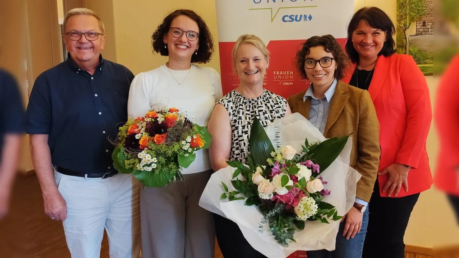 v. l. n. r.: Martin Preuß, Elisabeth Lanzinger, Susanne Herding, Chiara Großer und Barbara Gerl. (Bild: Tatjana Hermann)