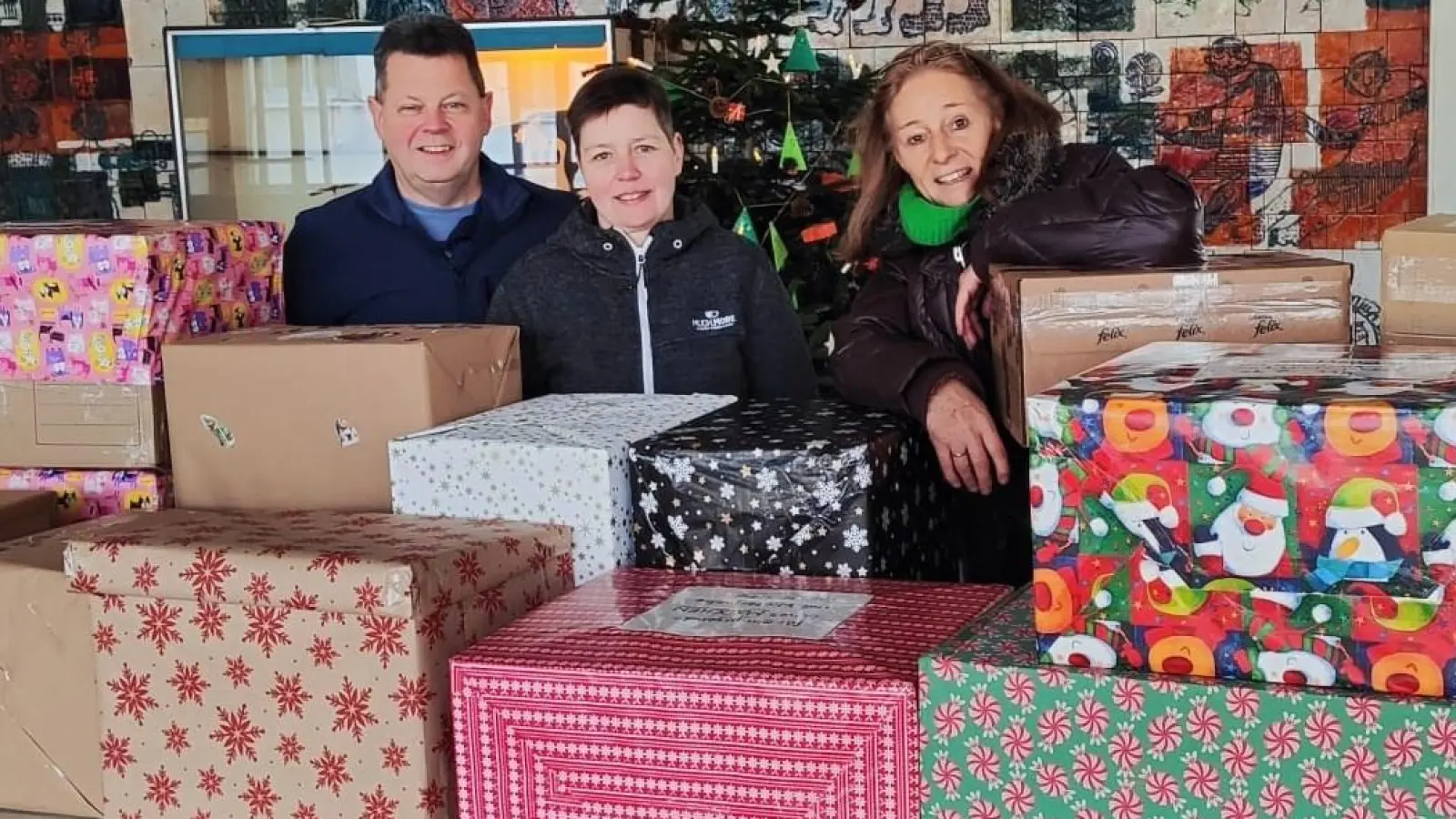 Bei der Weihnachts-Päckchen-Aktion des TSG Ebnath wurden 25 Pakete abgegeben. (Bild: TSG Ebnath/exb)