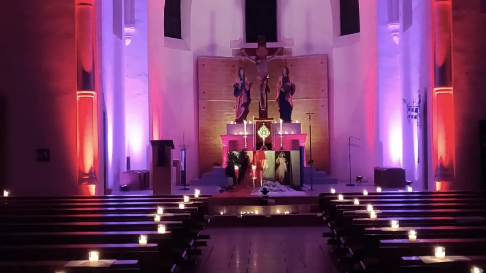 Die Kolpingsfamilie bot einen „Raum der Stille” in der Pfarrkirche in Falkenberg. (Bild: Kolpingsfamilie Falkenberg/exb)