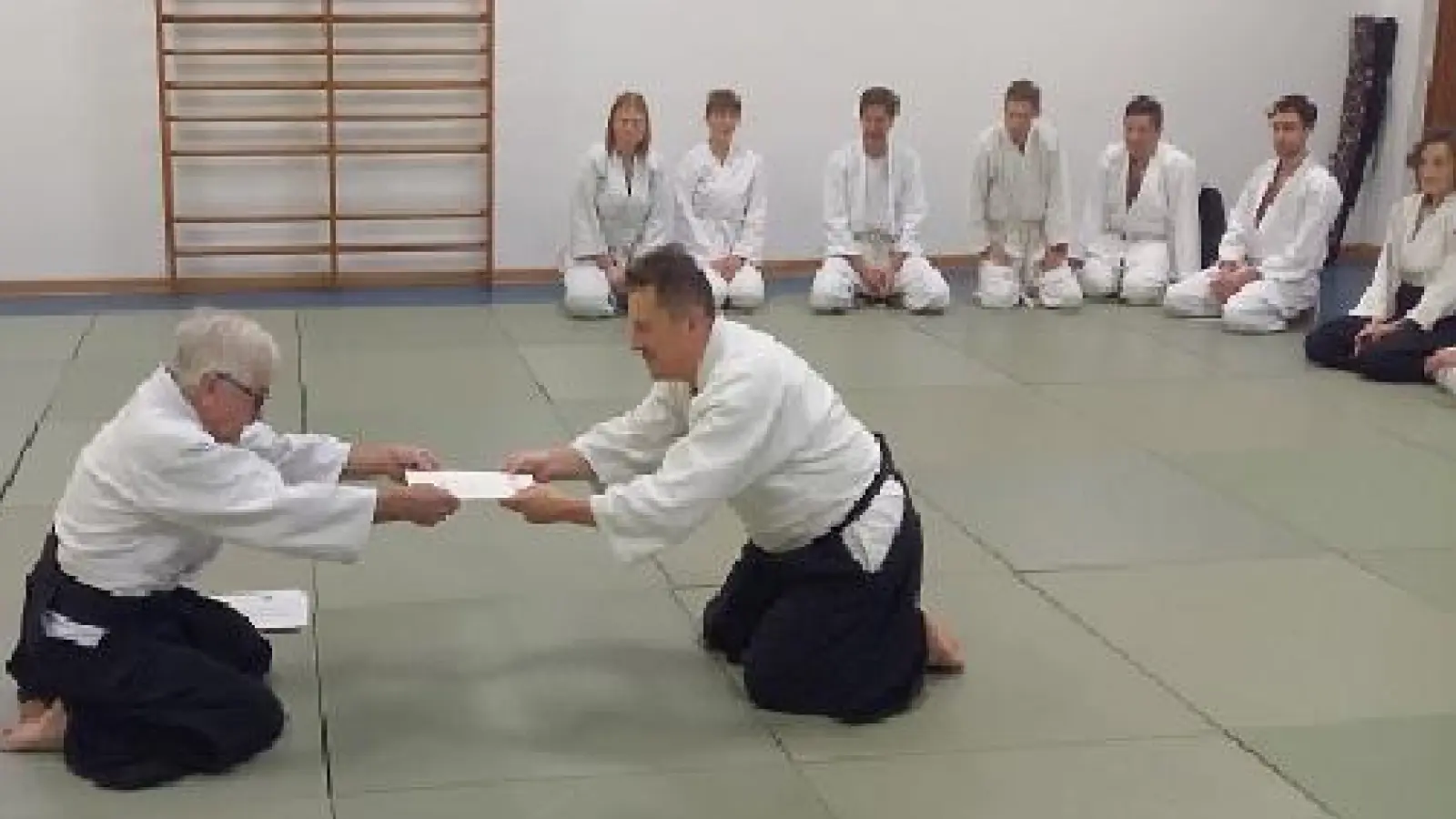 Graduierung von Werner Vielgut zum 2. Dan Aikido. (Bild: Karl Hecht)