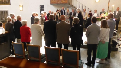 Segnung beim Ehejubiläum in der Christuskirche Sulzbach, 13.07.2025 (Bild: Klaus Rösel)