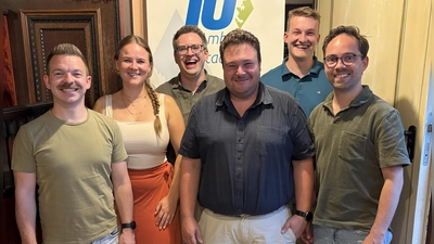 Von Links: Wolfgang Preuß (Stellvertreter), Neumitglied Julia Schlee, Stefan Ströhl (Schatzmeister), Tobias Neudecker, Peter Netta (Stellvertreter) und Vorsitzender Florian Füger (Bild: Florian Füger)