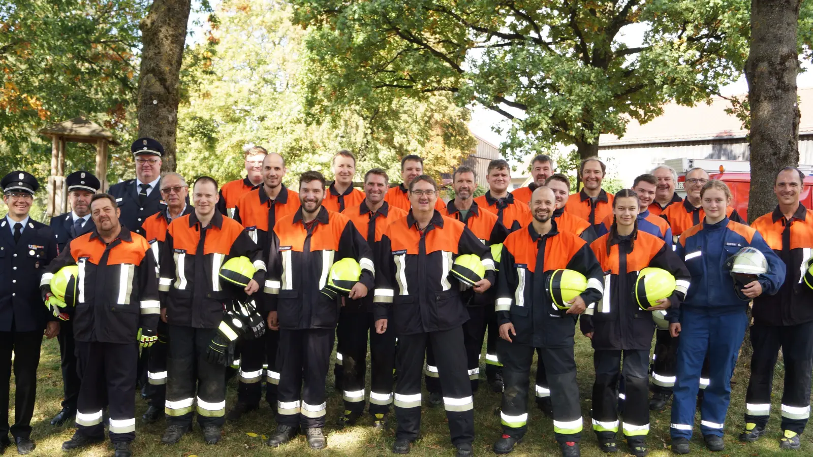 22 Brandschützer der Feuerwehr Pleußen absolvierten erfolgreich das Leistungsabzeichen Wasser. (Bild: jr)