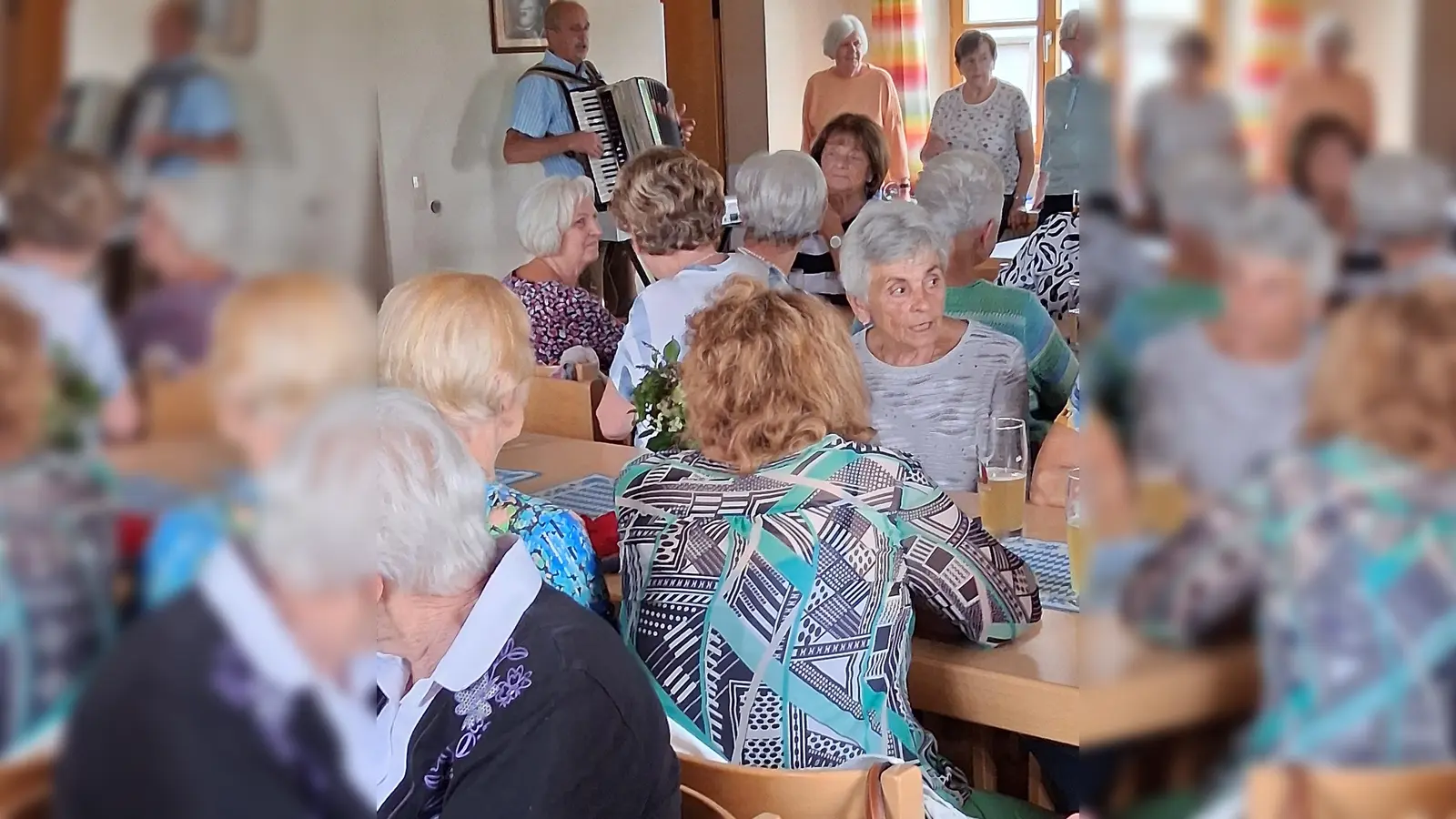 Der „Harmonika-Franz” aus Saltendorf sorgte für Kurzweil beim Seniorenclub. (Bild: Siegfried Bock)