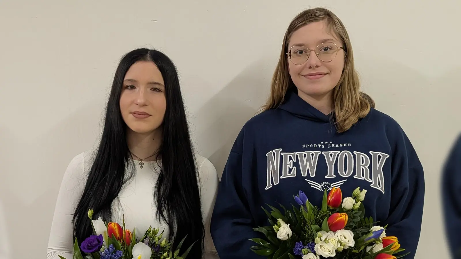 links Joleen Herrmann, rechts Pauline Meier. (Bild: Andy Deml)