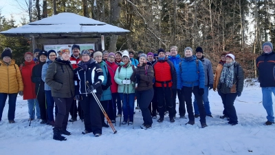 Die Teilnehmer der Winterwanderung des FGV Nagel. (Bild: FGV Nagel/exb)