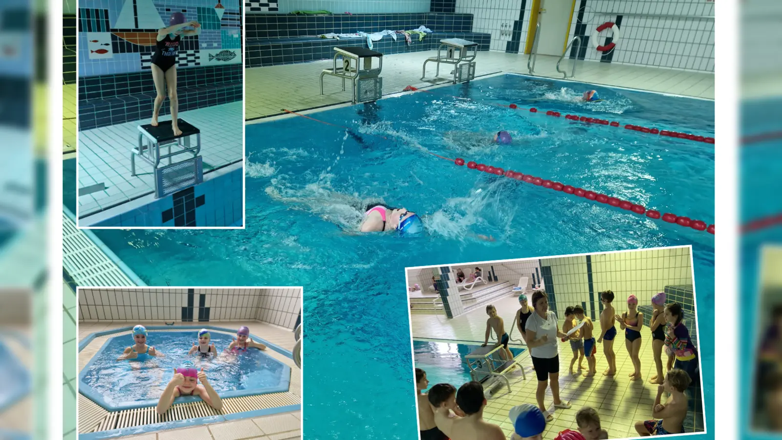 Schülerinnen und Schüler bei der Schwimmmeisterschaft. (Bild: Benno Nitsch)