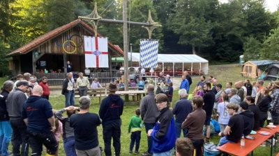 Bei Ahornberg hatte die Gemeinschaft St. Georg Sulzbach ihr Vater-Kind-Lager aufgeschlagen. (Bild: Joachim Gebhardt )