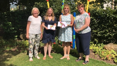 Von links nach rechts Marianne Gutwein (Vorsitzende SkF), Denise Forster (Präsidentin), Sarah Weiß (Ordensmeisterin), Andrea Graf (Geschäftsführerin SkF).<br><br> (Bild: Angela Uschold)