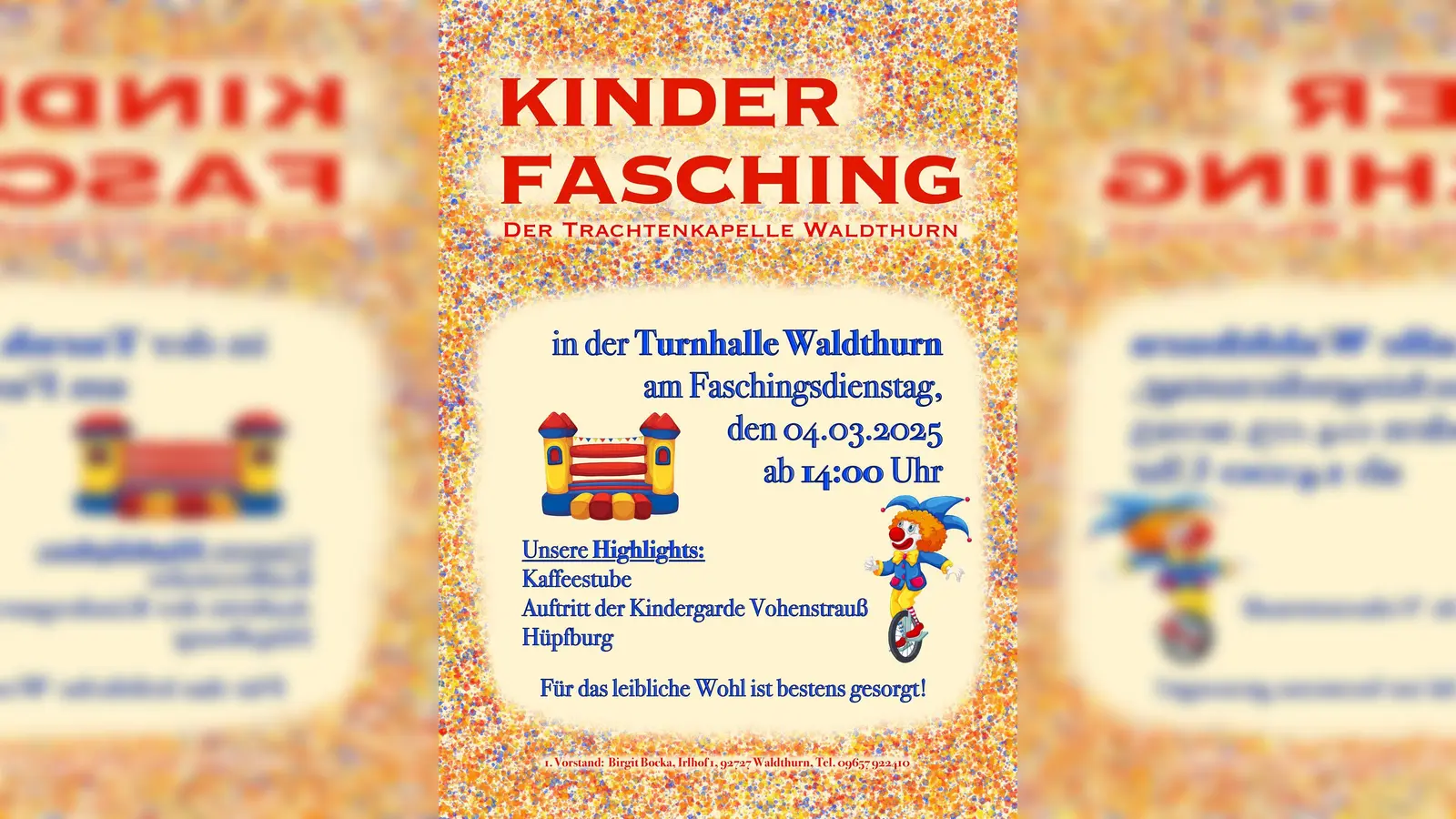 Flyer der Trachtenkapelle Waldthurn (Bild: Julian Bauer)