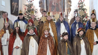 Die Sternsinger der Expositurgemeinde Mariä Heimsuchung Poppenreuth. (Bild: fpoz/exb)