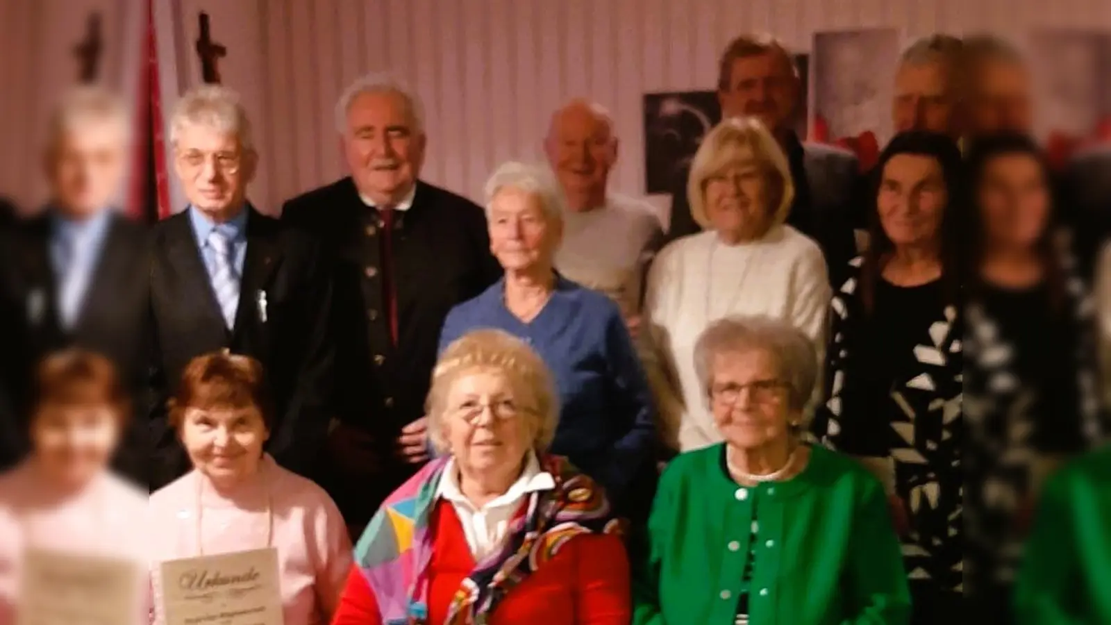 Bild stehend von links: Edwin Ulrich, Peter Gold, Karin Götz, Lothar Burkert, Lisa Meiler, Norbert Schuller, Gabi Gmeiner, Janusch Lichotta. Sitzend von links: Ursula Podahonsky, Marianne Scheffler, Gusti Franz. (Bild: Marianne Scheffler)